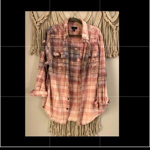 Tie dye flannel over sized